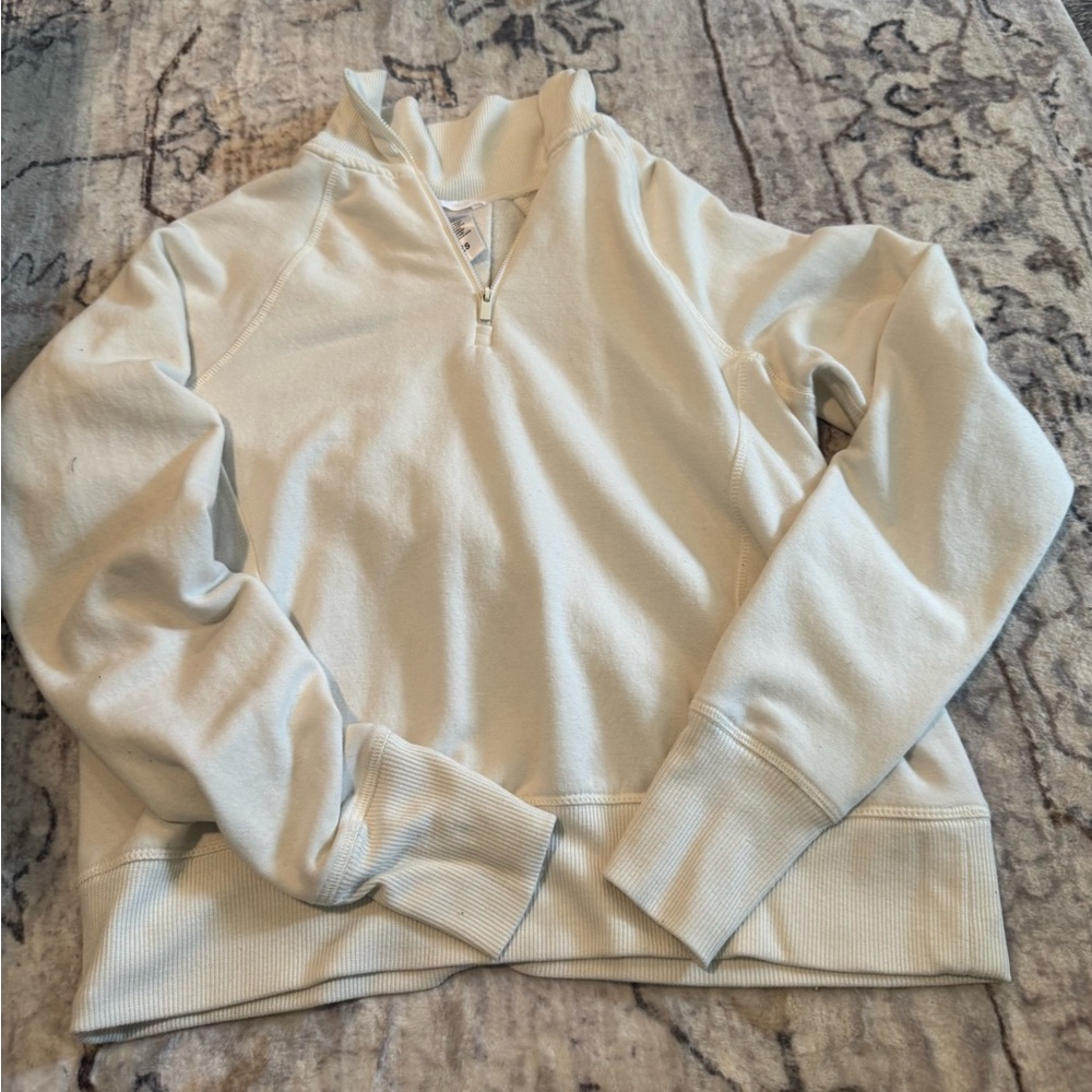 Cream Quarter-Zip Pullover